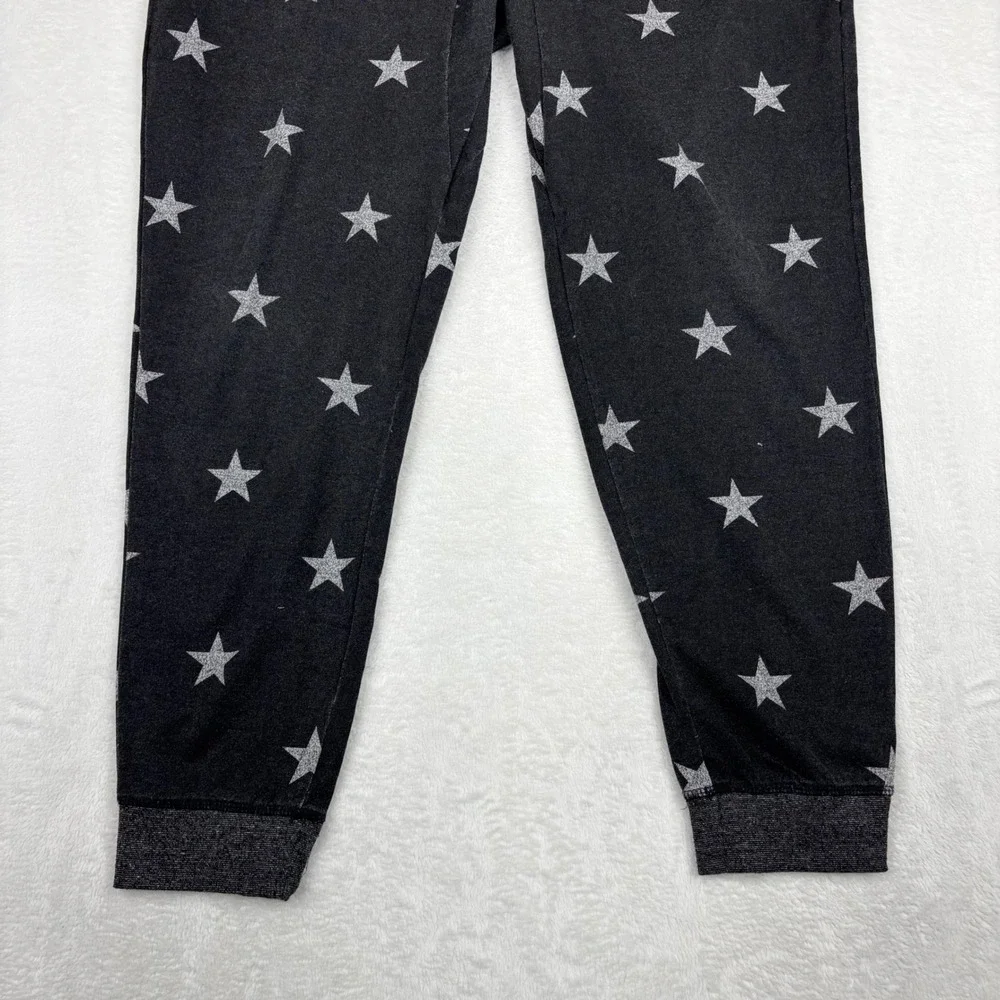 Brooklyn Cloth Mens Star Print Joggers Charcoal Grey Sweatpants Size L
